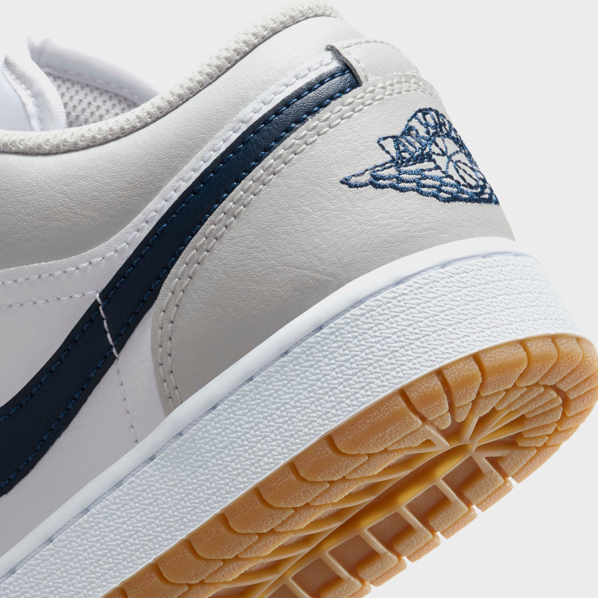 Nike Air Jordan 1 Low - White / Neutral Grey / Gum Medium Brown / Midnight Navy