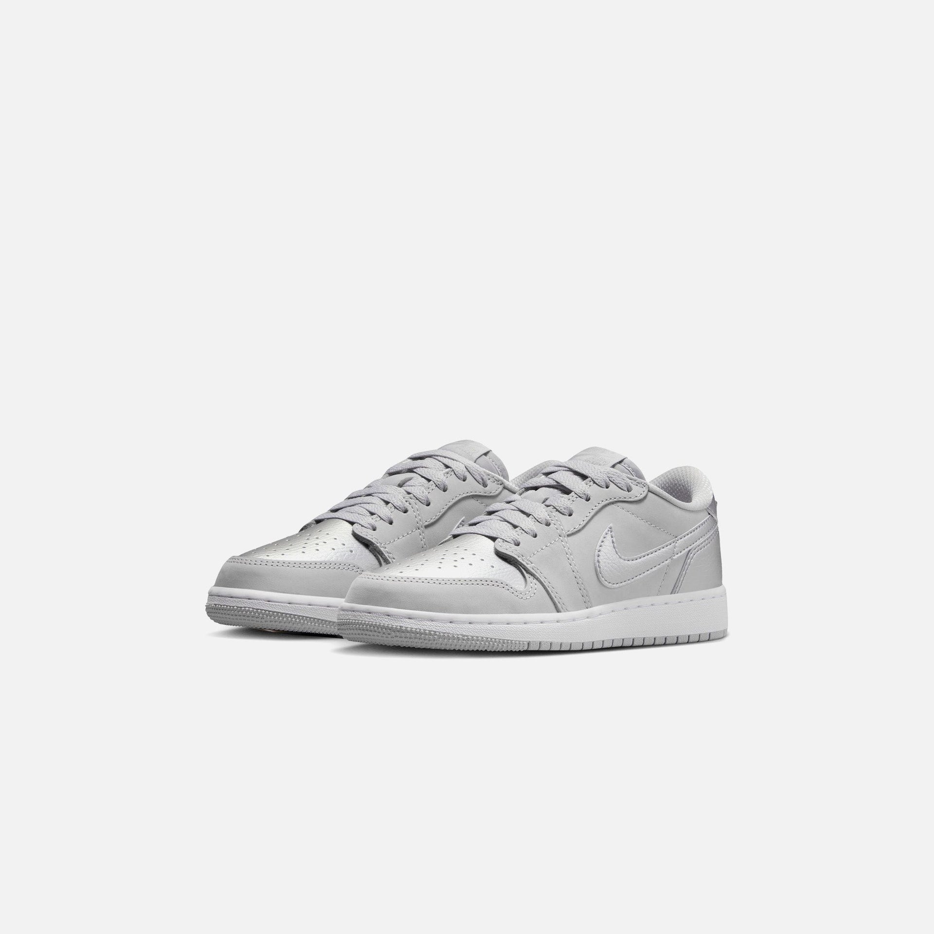 Jordan GS Air Jordan 1 Low OG - Neutral Grey / Metallic Silver / White