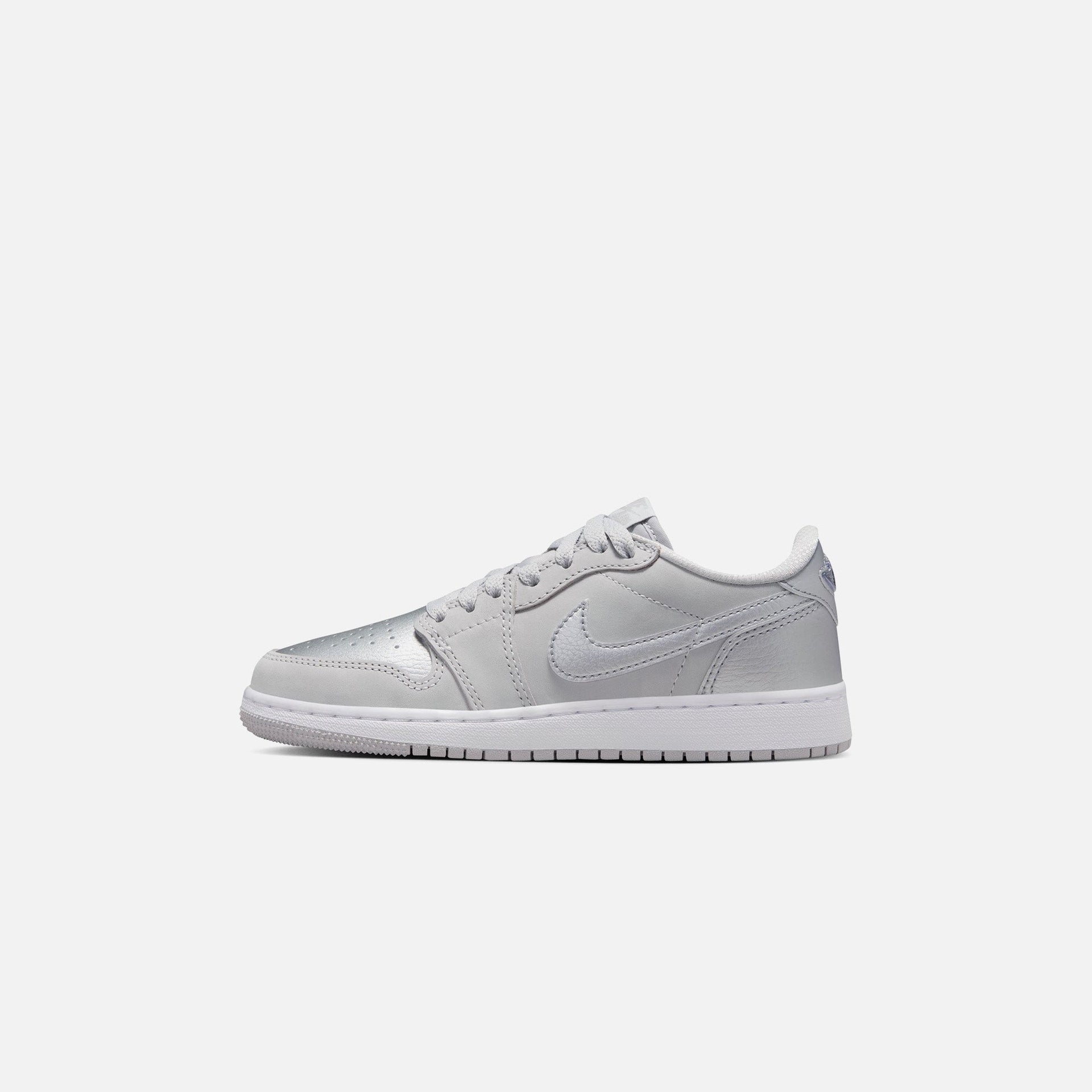 Jordan GS Air Jordan 1 Low OG - Neutral Grey / Metallic Silver / White