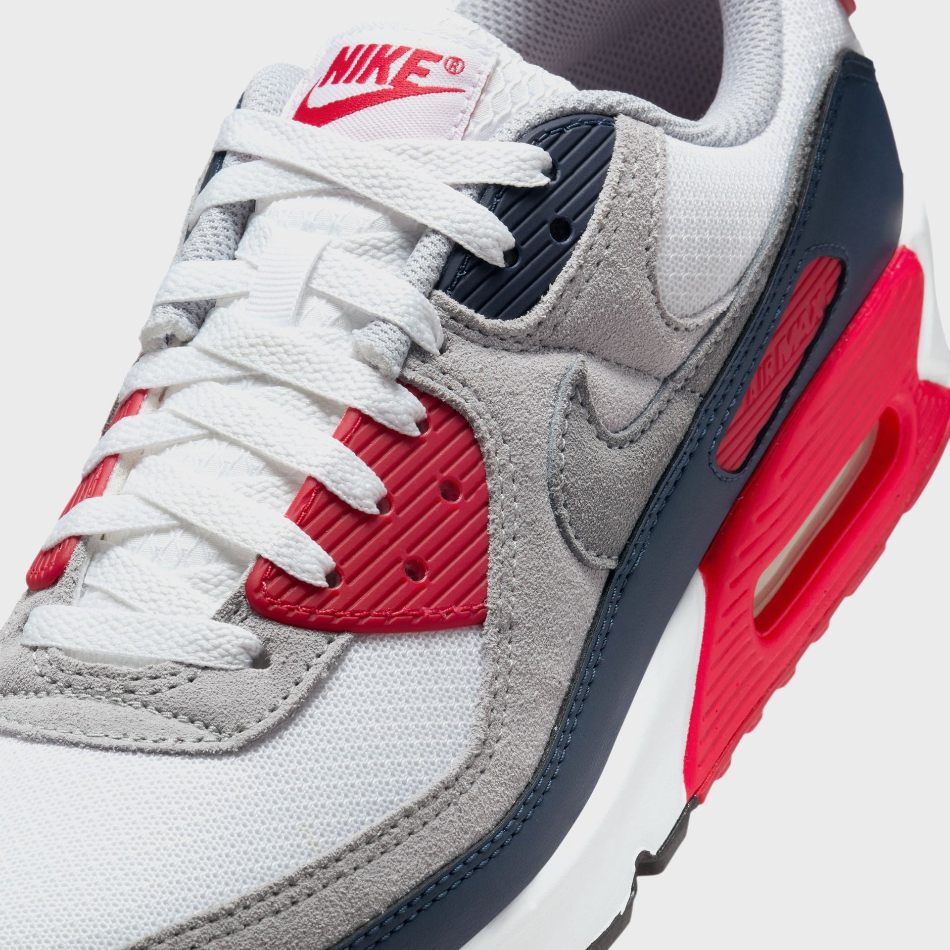 Nike Air Max 90 - White / Cool Grey / University Red