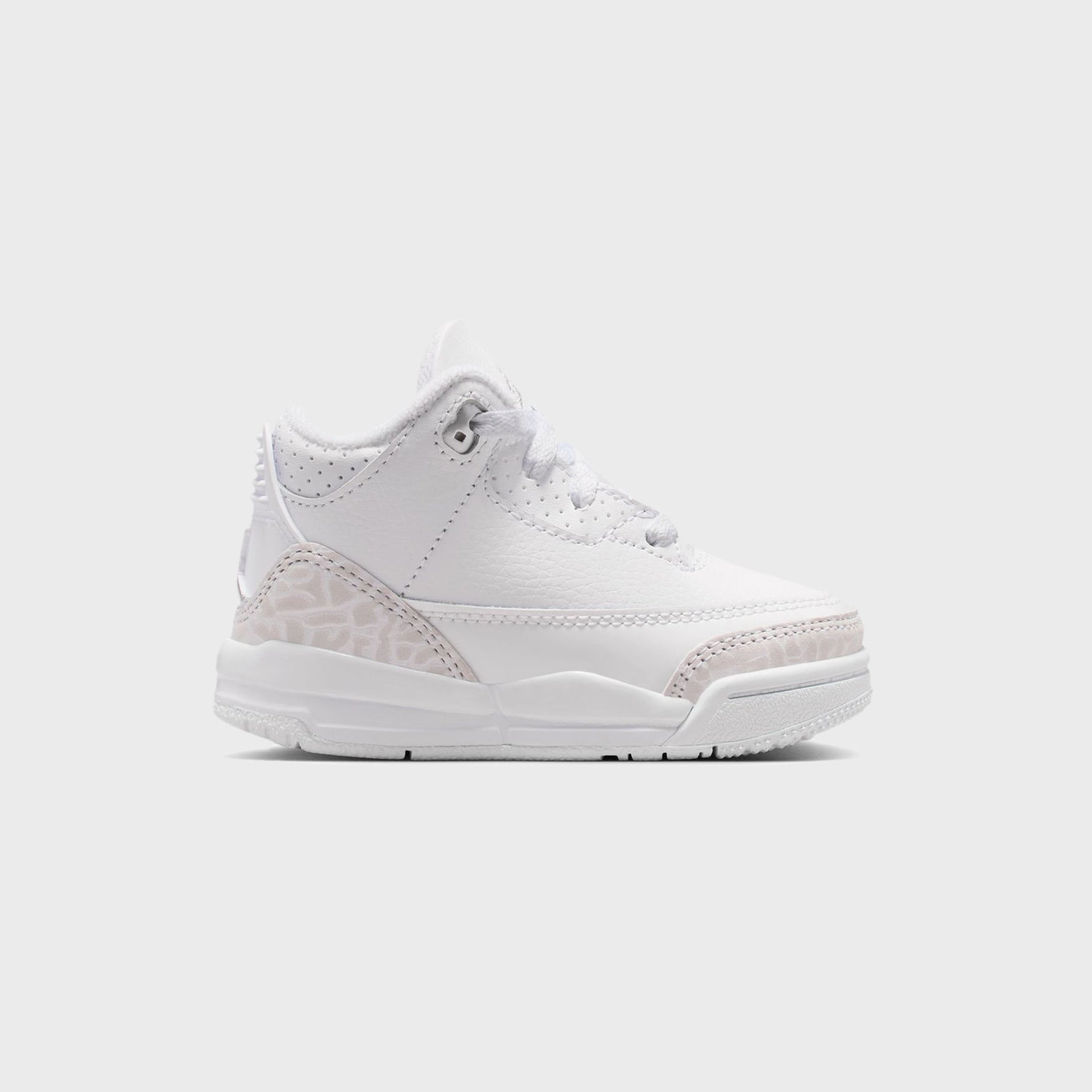 Nike TD Air Jordan 3 Retro - White / Metallic Silver / White