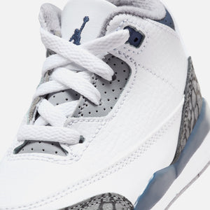 Nike TD Air Jordan 3 Retro - White / Midnight Navy / Cement Grey / Black