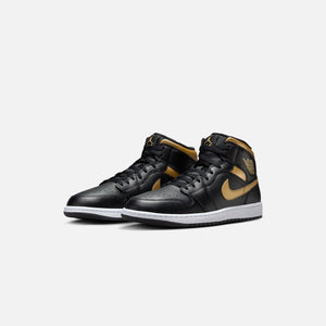 Jordan Air Jordan 1 Mid Black Metallic Gold White Kith Canada