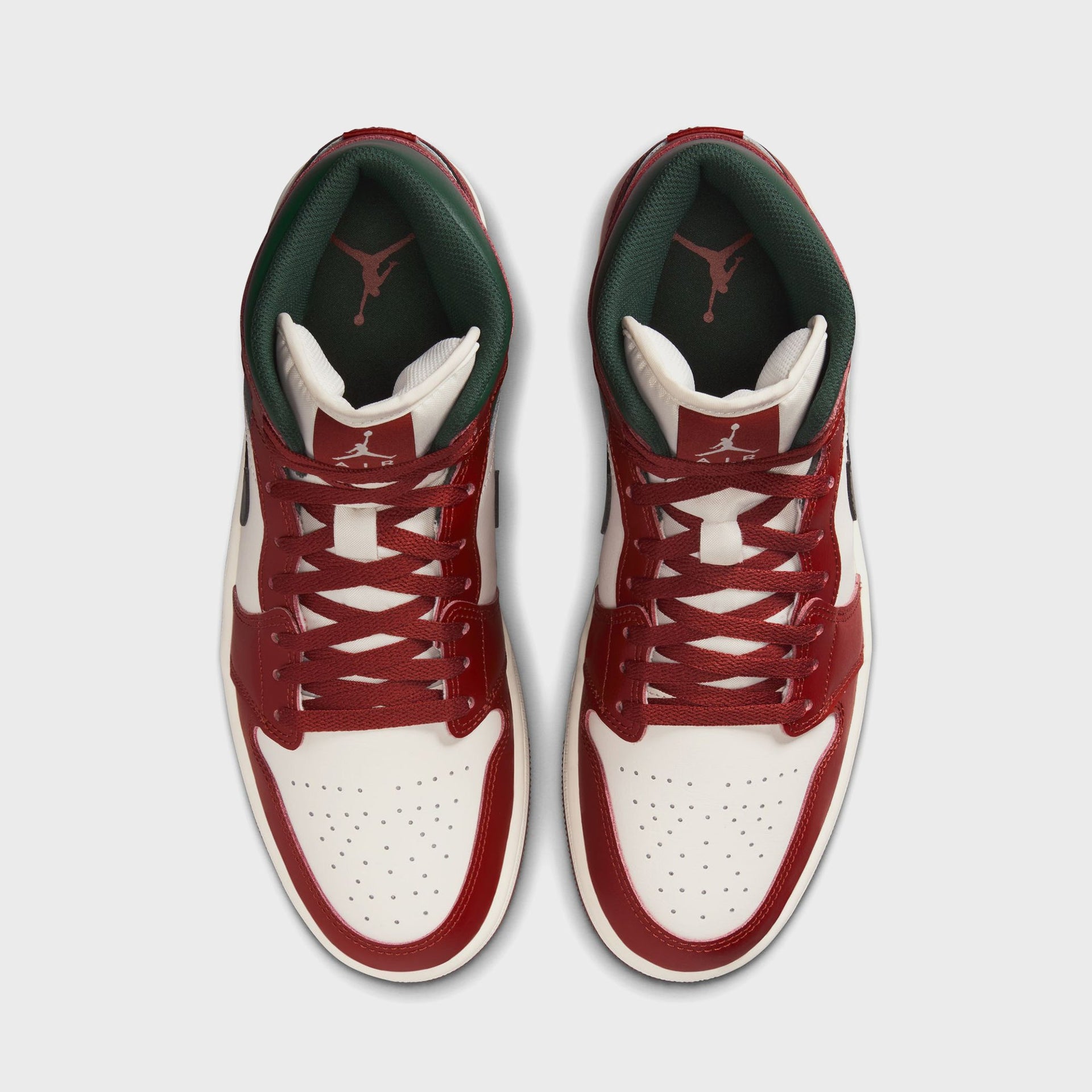 Jordan Air Jordan 1 Mid - Sail / Midnight Green / Pure Platinum / Redstone
