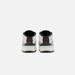Nike TD Air Jordan 2 Retro - White / Fire Red / Black / Sail / Cement Grey