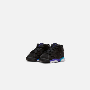 Nike TD Air Jordan 6 Retro - Black / Bright Concord / Aquatone