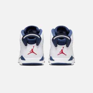 TD Air Jordan 6 Retro - White / Varsity Red / Midnight Navy