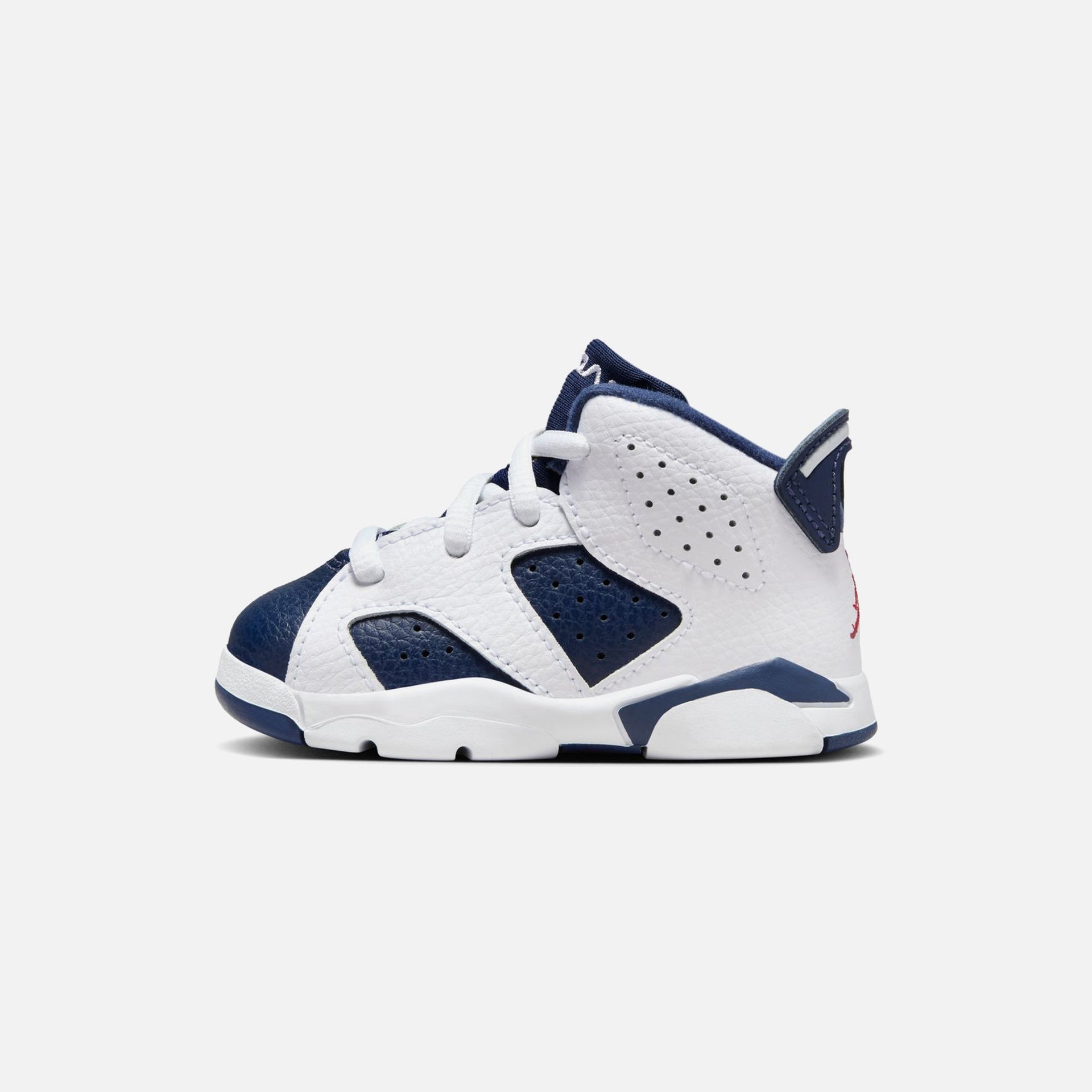 TD Air Jordan 6 Retro - White / Varsity Red / Midnight Navy