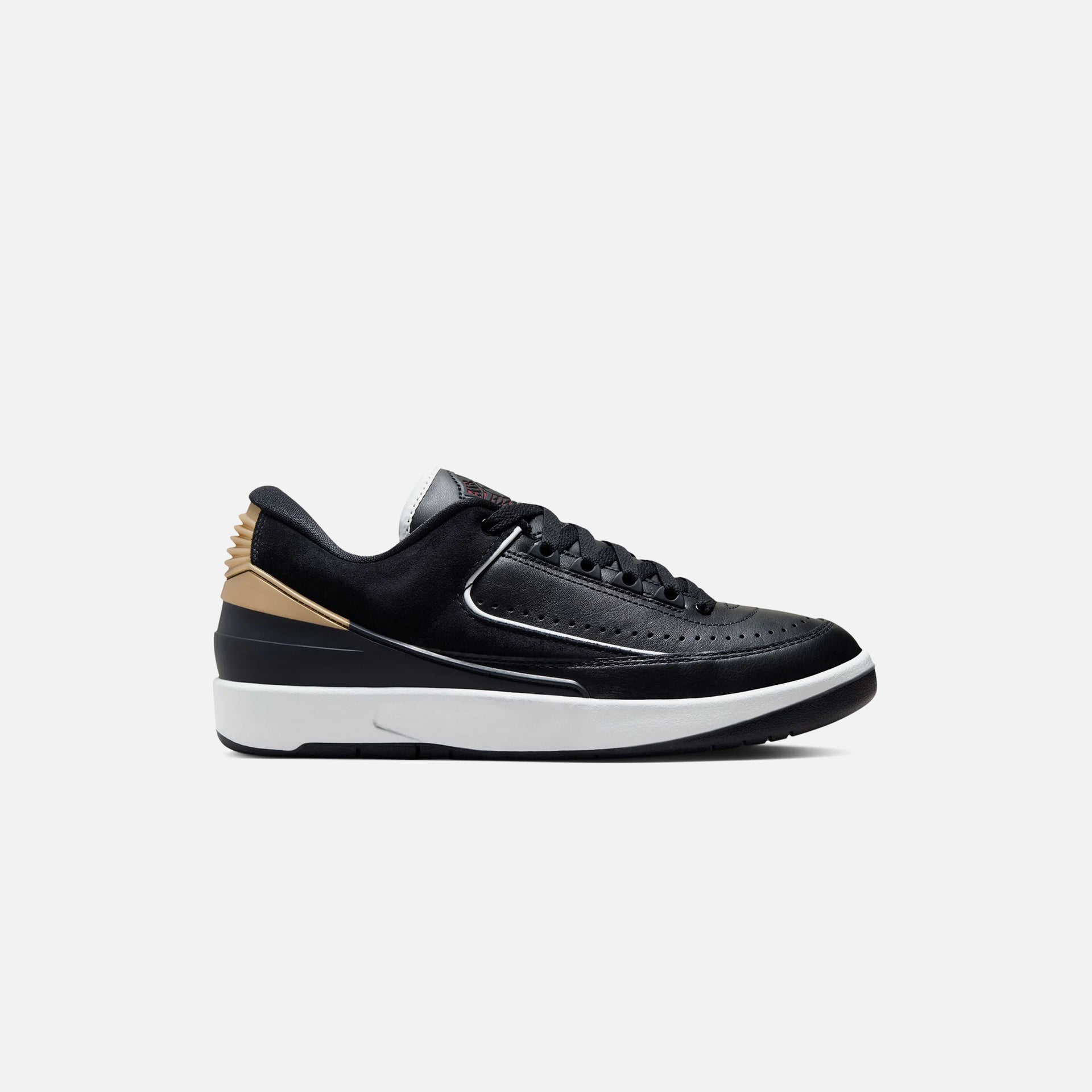 Nike WMNS Air Jordan 2 Retro Low - Black / Varsity Red / Metallic Gold