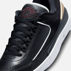 Nike WMNS Air Jordan 2 Retro Low - Black / Varsity Red / Metallic Gold