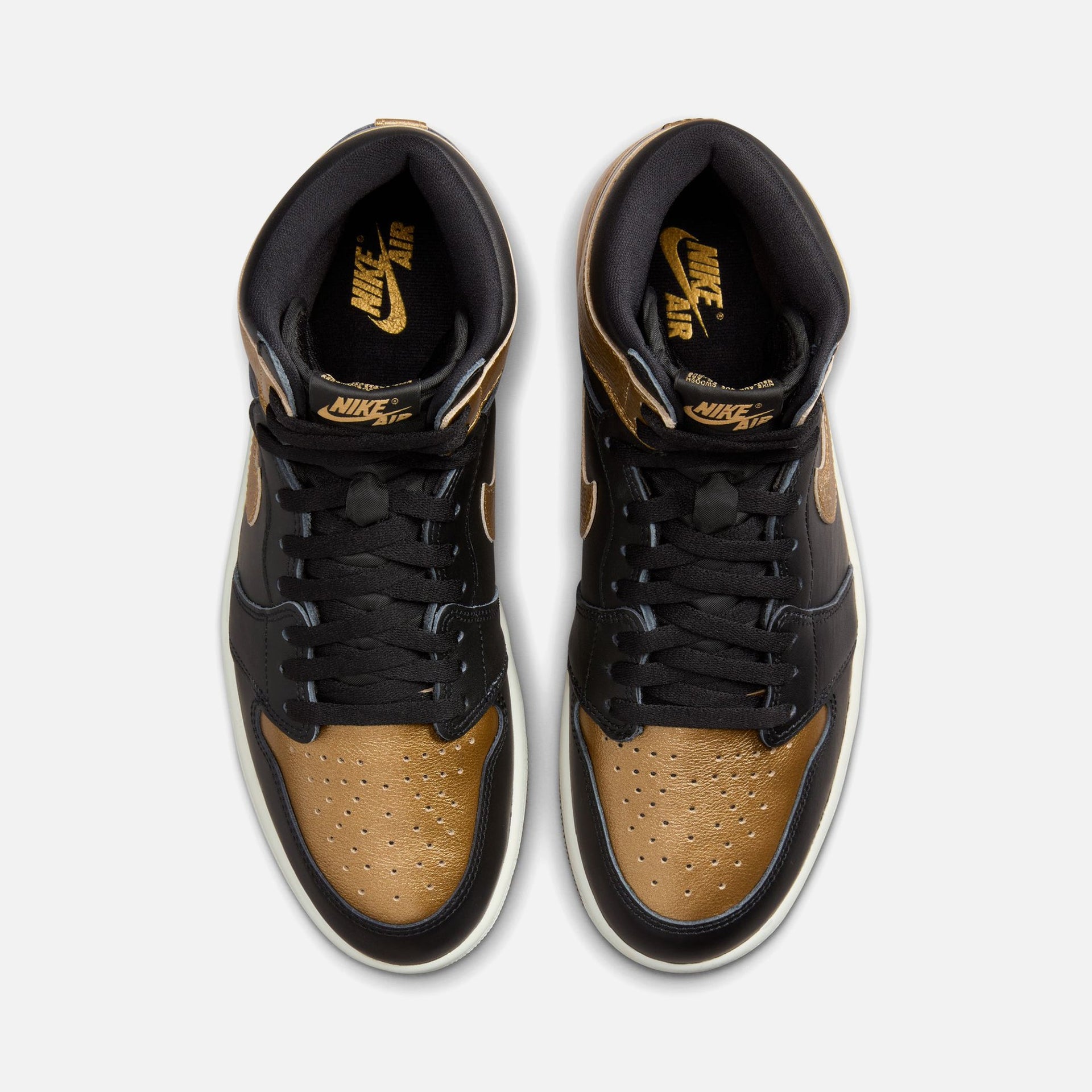 Nike Air Jordan 1 Retro High OG Remastered - Black / Metallic Gold / Sail