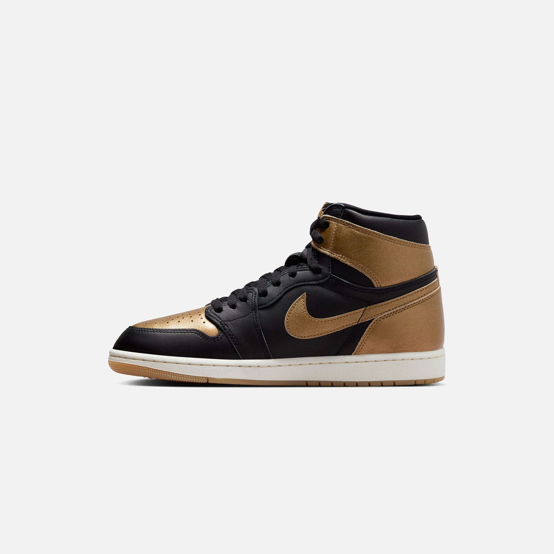 Nike Air Jordan 1 Retro High OG Remastered - Black / Metallic Gold / Sail