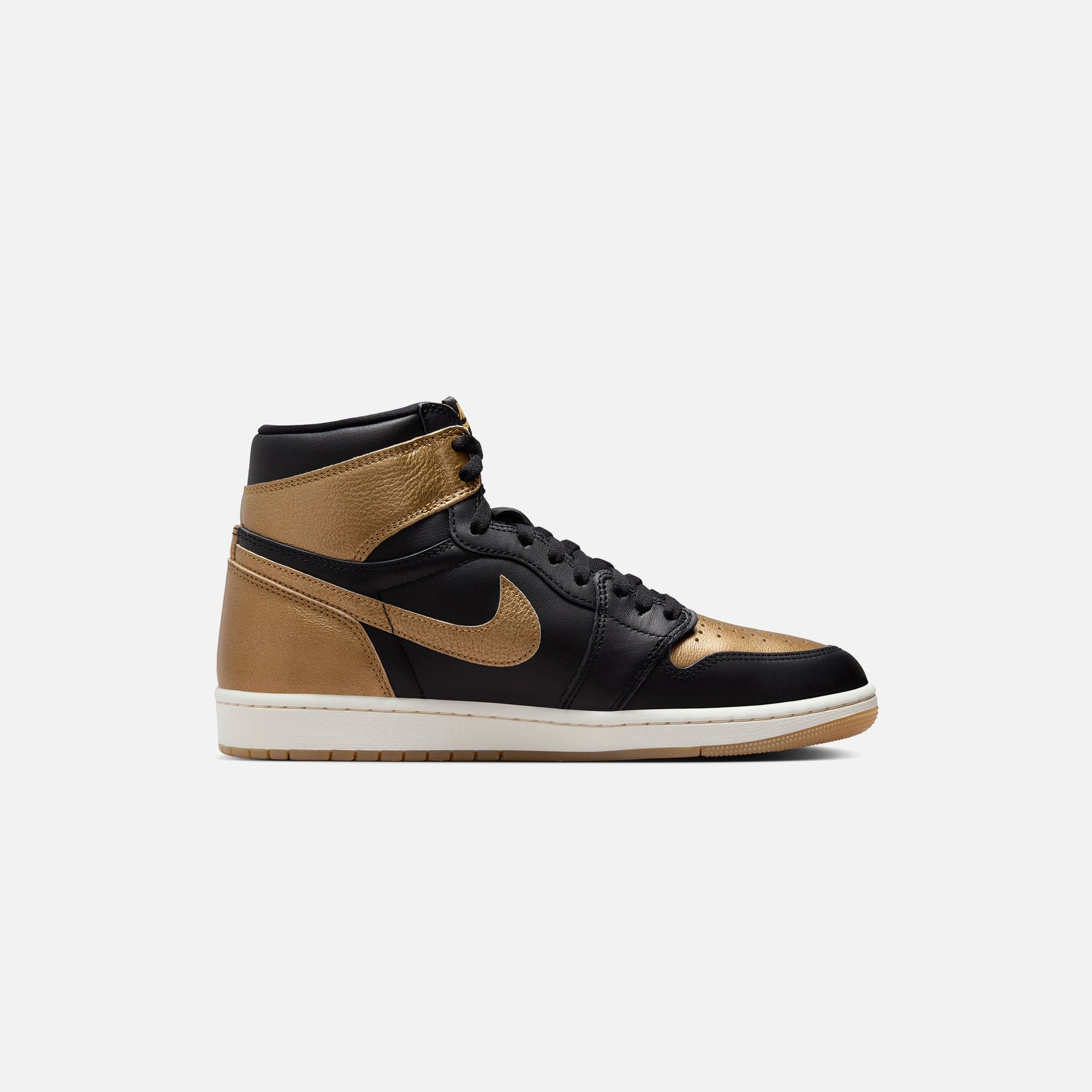 Nike Air Jordan 1 Retro High OG Remastered - Black / Metallic Gold / Sail