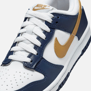 Nike GS Dunk Low - White / Wheat / Midnight Navy