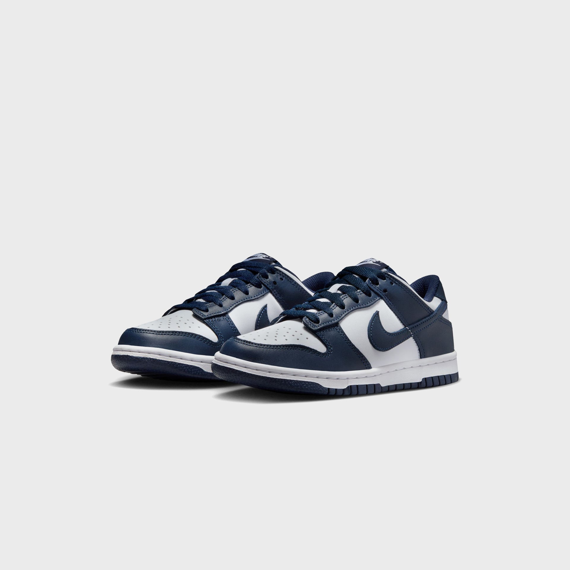 Nike GS Dunk Low - White / Midnight Navy