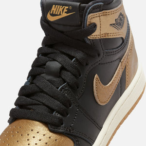 Nike Pre-school Air Jordan 1 Retro High OG - Black / Metallic Gold / Sail