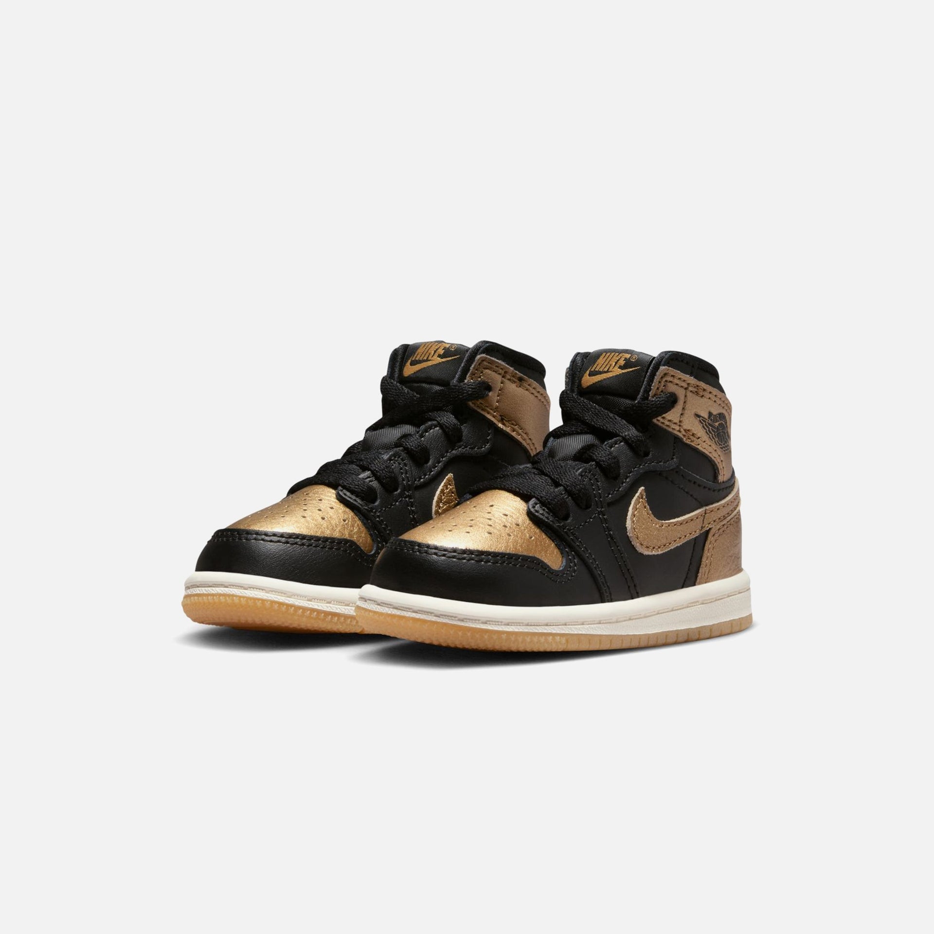 Nike TD Air Jordan 1 Retro High OG - Black / Metallic Gold / Sail