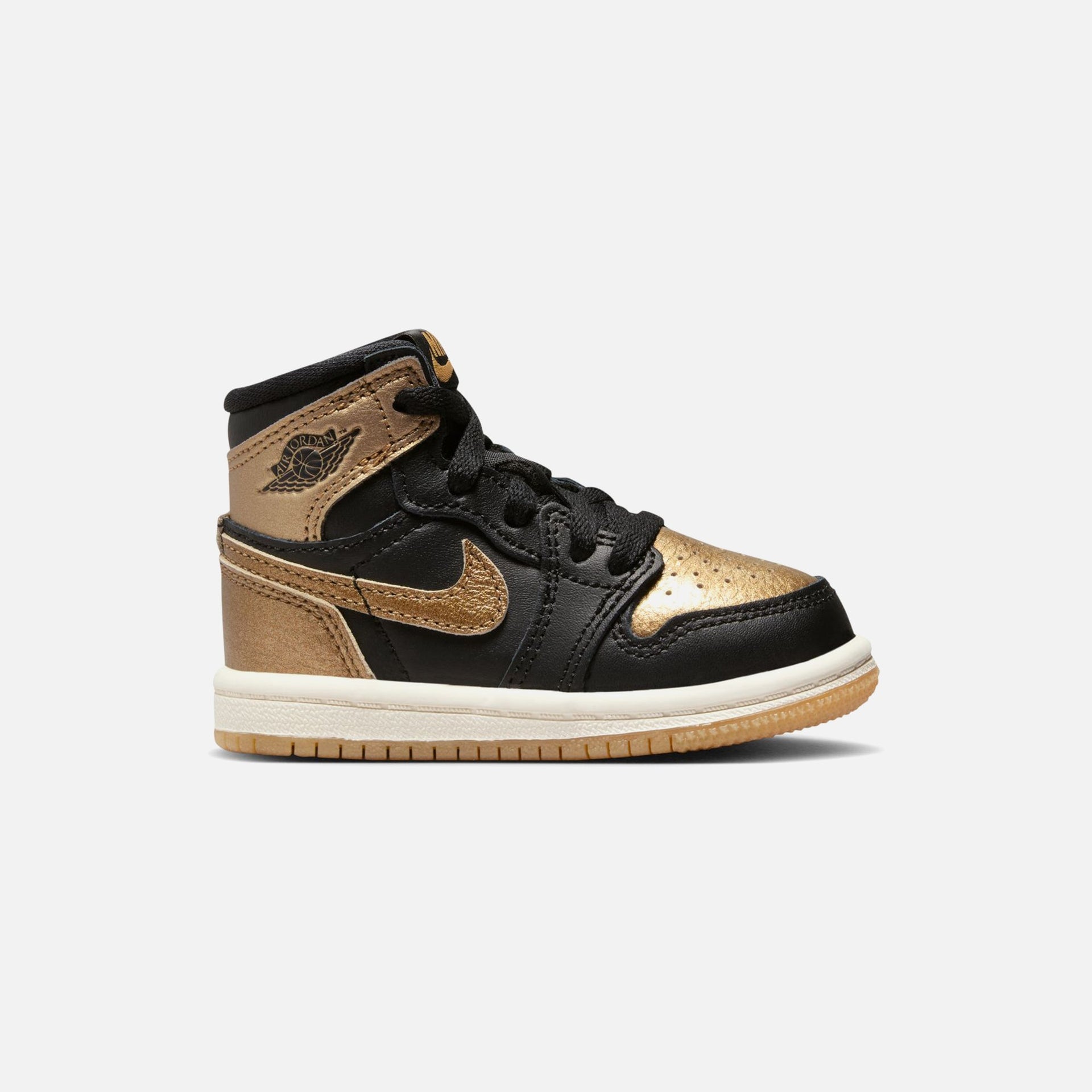 Nike Toddler Air Jordan 1 Retro High OG - Black / Metallic Gold / Sail