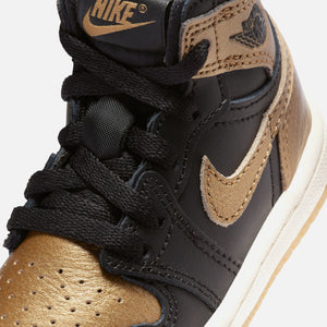 Nike Toddler Air Jordan 1 Retro High OG - Black / Metallic Gold / Sail