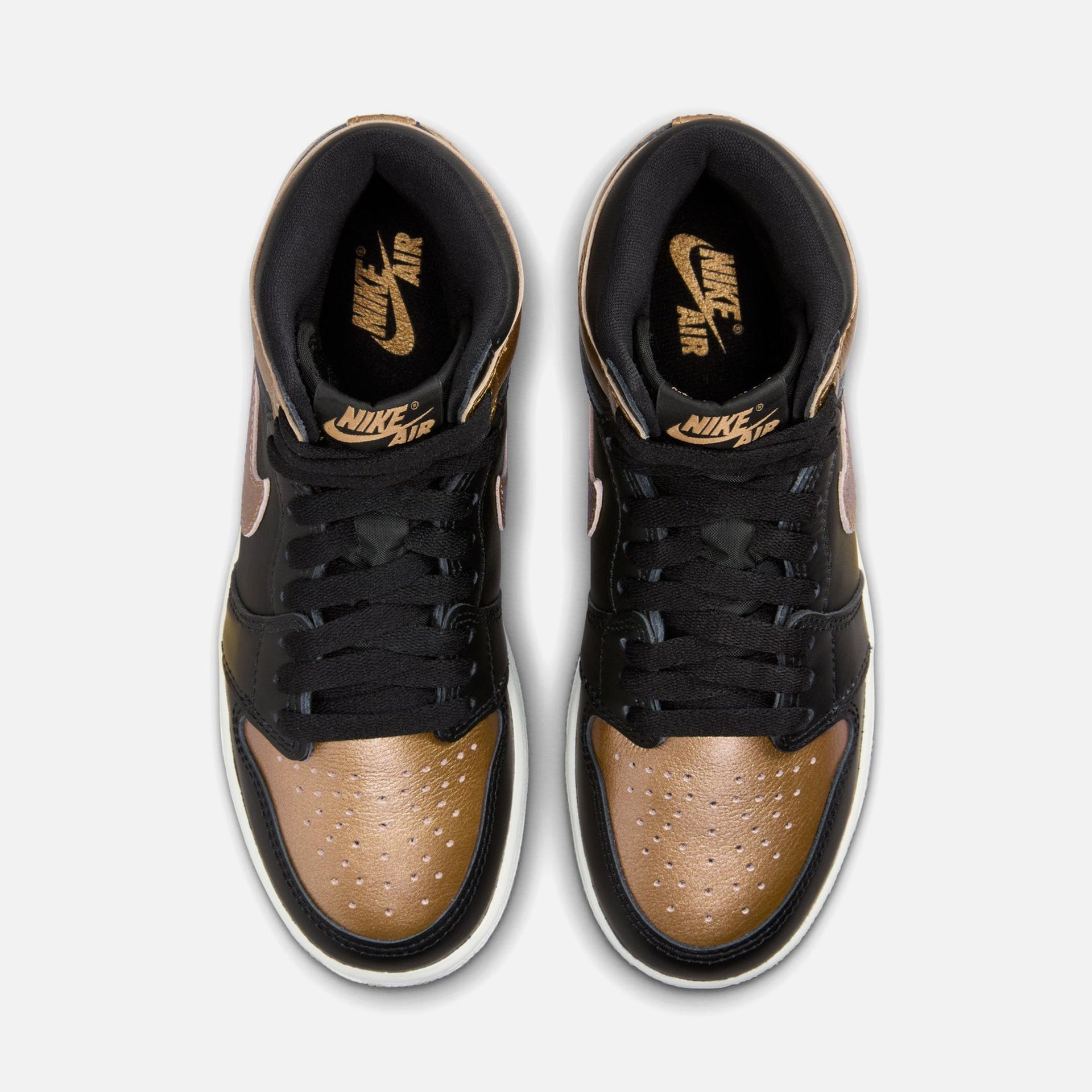 Jordan GS Air Jordan 1 Retro High OG - Black / Metallic Gold / Sail