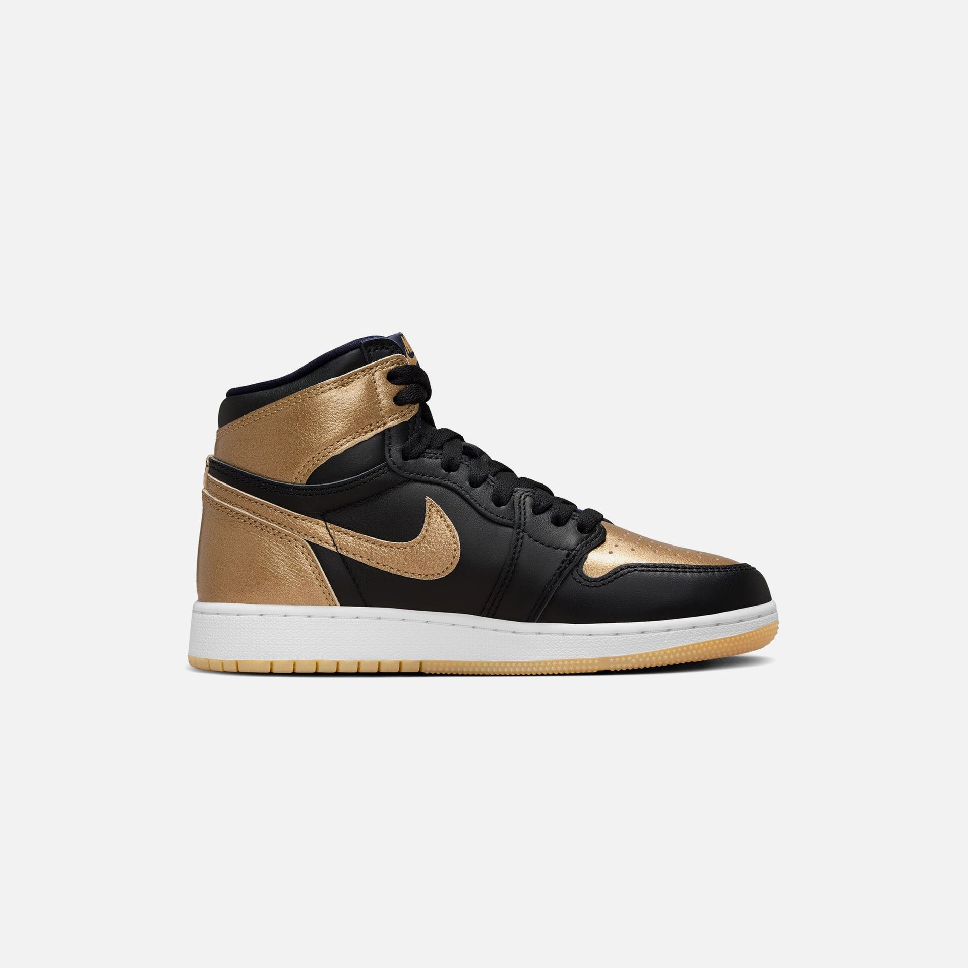 Jordan GS Air Jordan 1 Retro High OG - Black / Metallic Gold / Sail