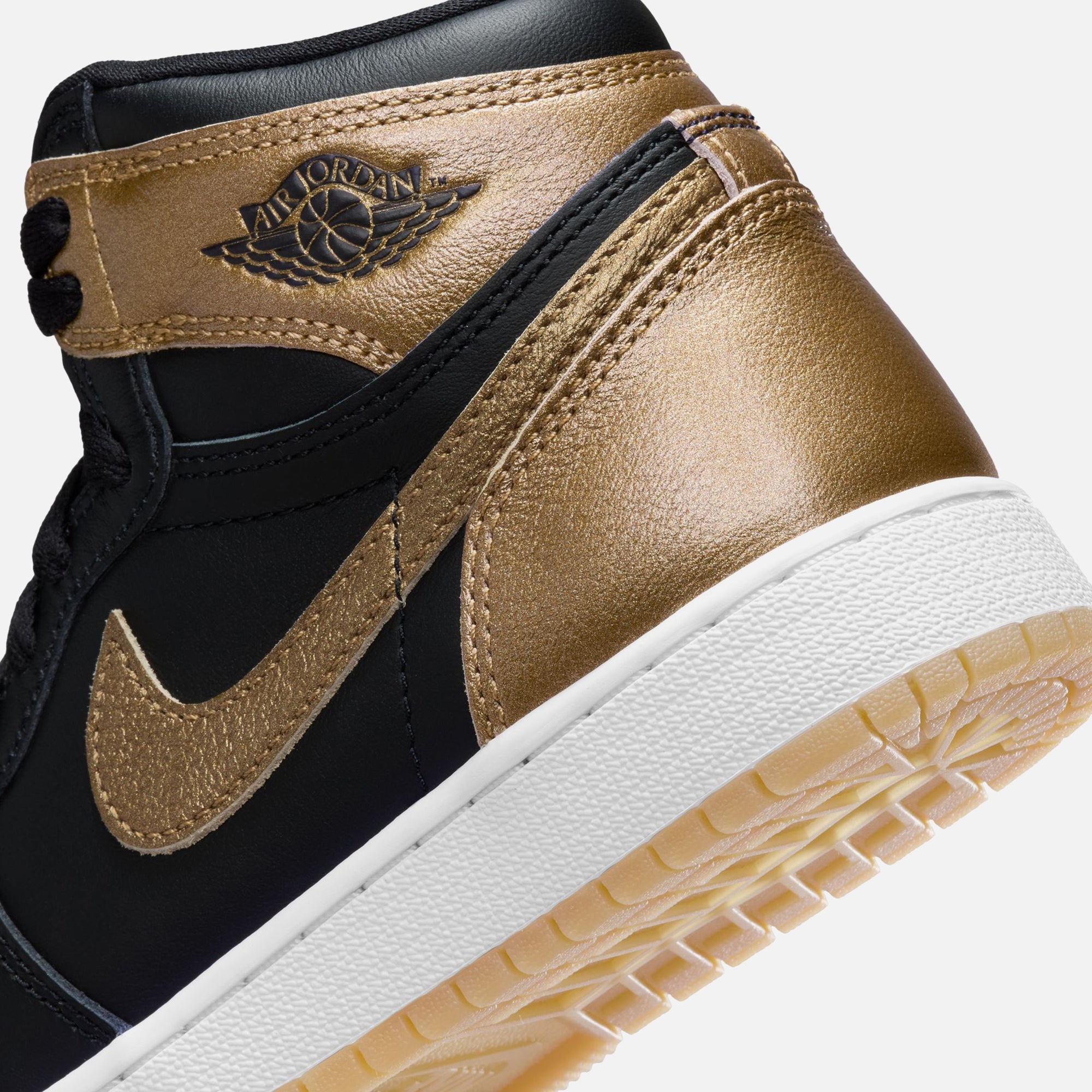 Jordan GS Air Jordan 1 Retro High OG - Black / Metallic Gold