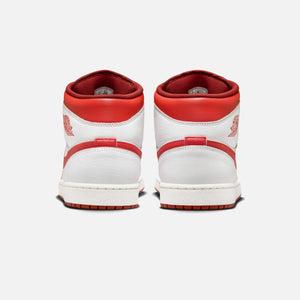 Nike Air Jordan 1 Mid SE - White / Lobster / Dune Red / Sail