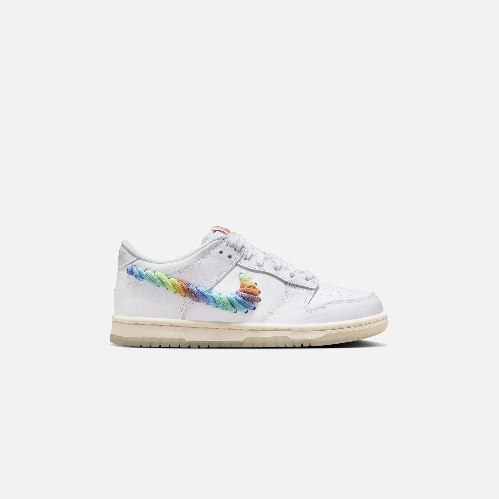 Nike GS Dunk Low - White / Multi-Color / Dark Pony