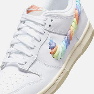 Nike GS Dunk Low - White / Multi-Color / Dark Pony