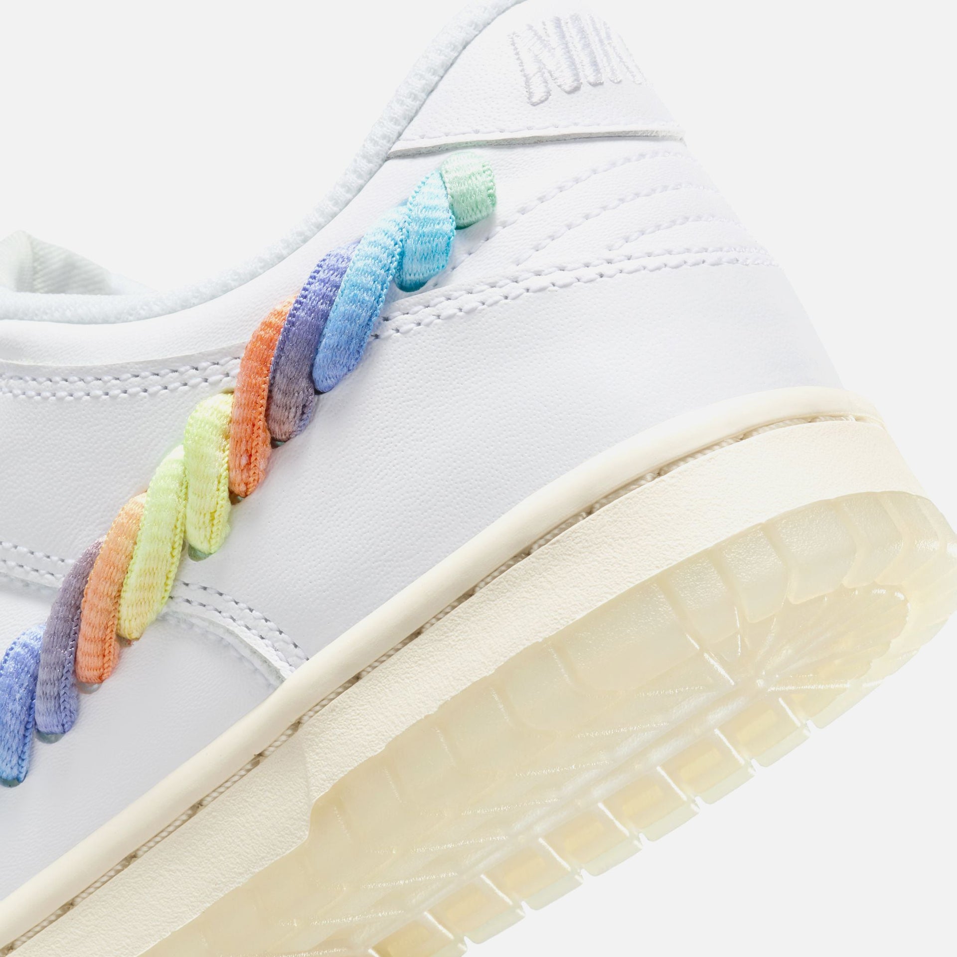 Nike GS Dunk Low - White / Multi-Color / Dark Pony