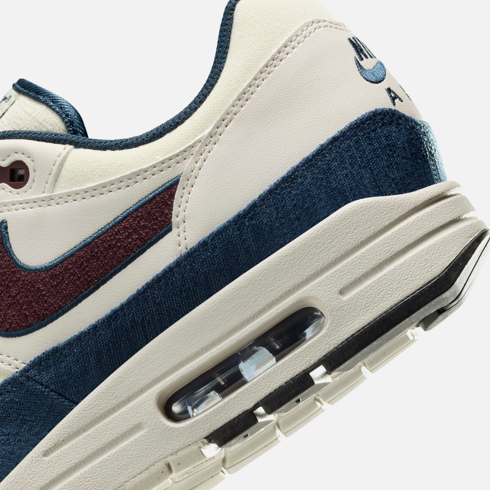 Nike Air Max 1 - Coconut Milk / Armoury Navy / Light Orewood Brown / Burgundy Crush