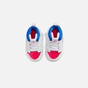 Nike TD Air Jordan 1 Mid RM Easyon - White / Siren Red / Racer Blue