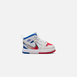 Nike TD Air Jordan 1 Mid RM Easyon - White / Siren Red / Racer Blue