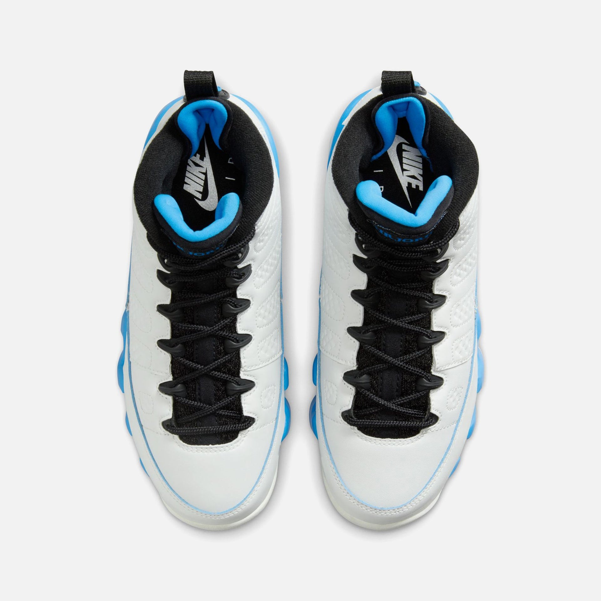 Jordan GS Air Jordan 9 Retro - Summit White / Black / Dark Powder Blue