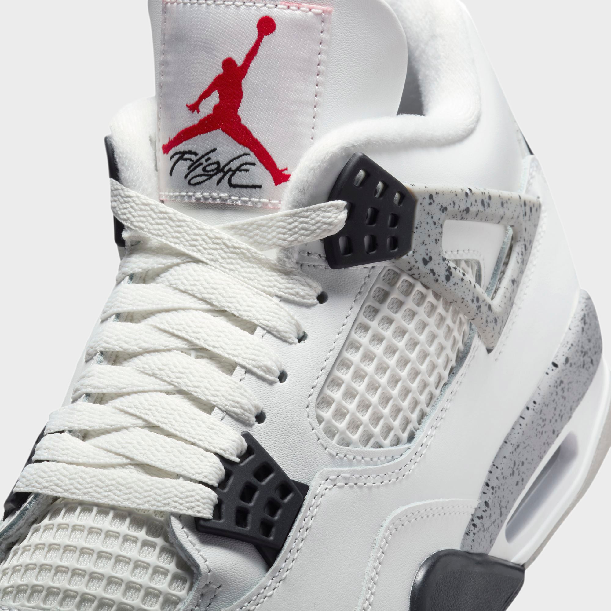 シューズ(男性用) AIR JORDAN 4 RETRO white/fire red tech Jordan Air Jordan 4 Retro - Summit White / Fire Red / Tech