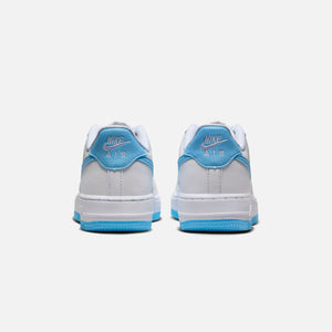 Nike GS Air Force 1 LV8 2 - White / Aquarius Blue / White