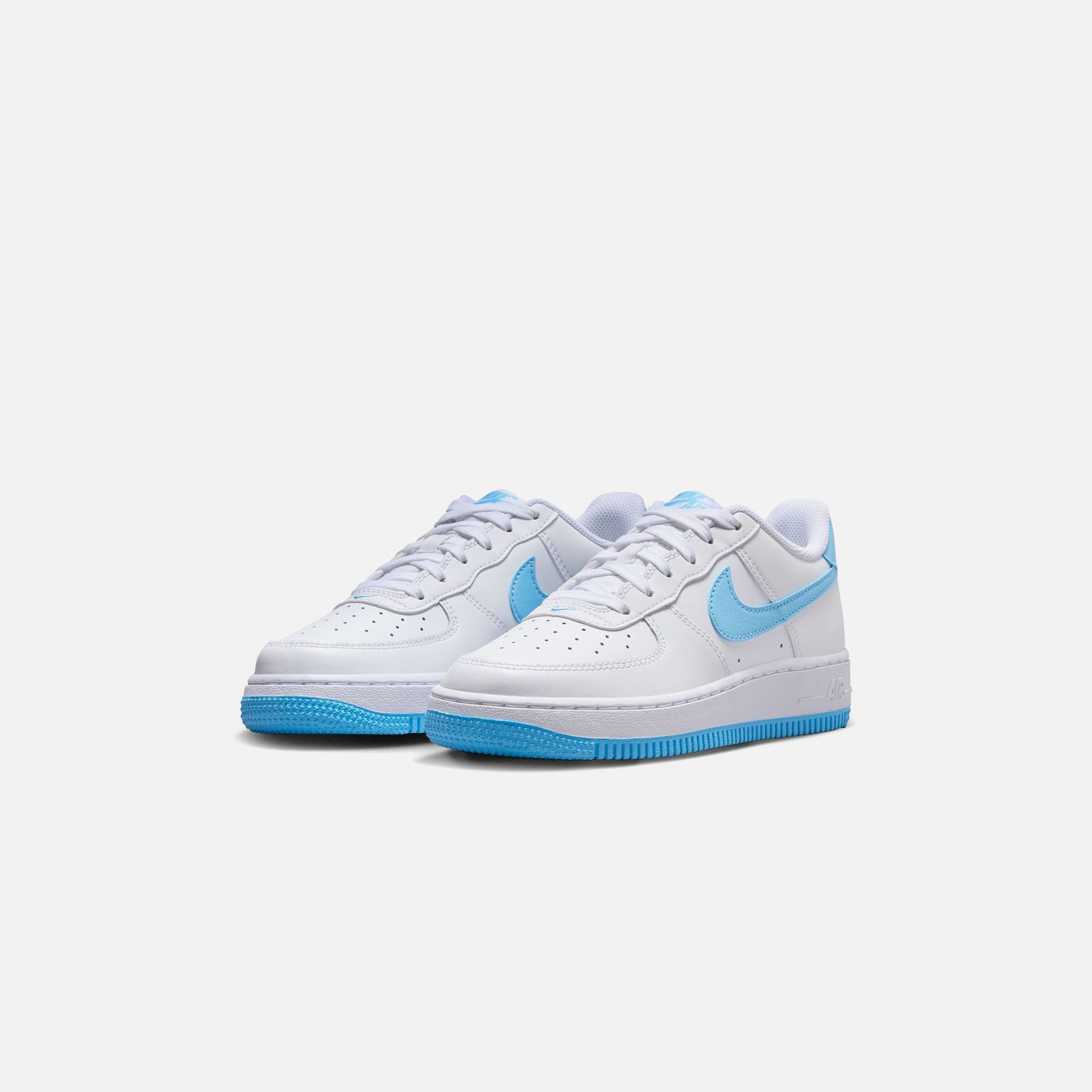 Nike GS Air Force 1 LV8 2 - White / Aquarius Blue / White