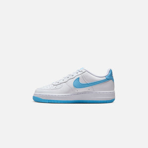 Nike GS Air Force 1 LV8 2 - White / Aquarius Blue / White