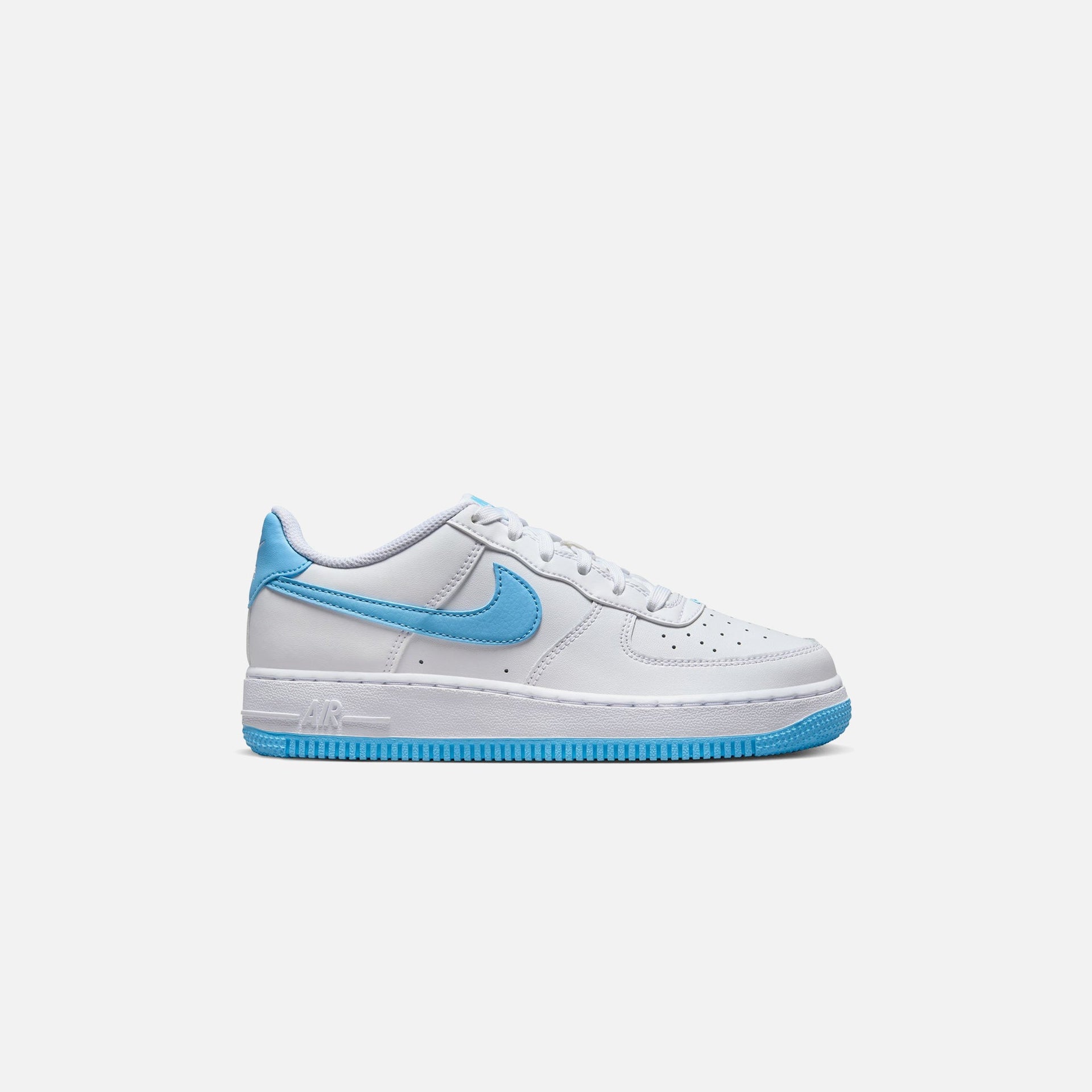 Nike GS Air Force 1 LV8 2 - White / Aquarius Blue / White