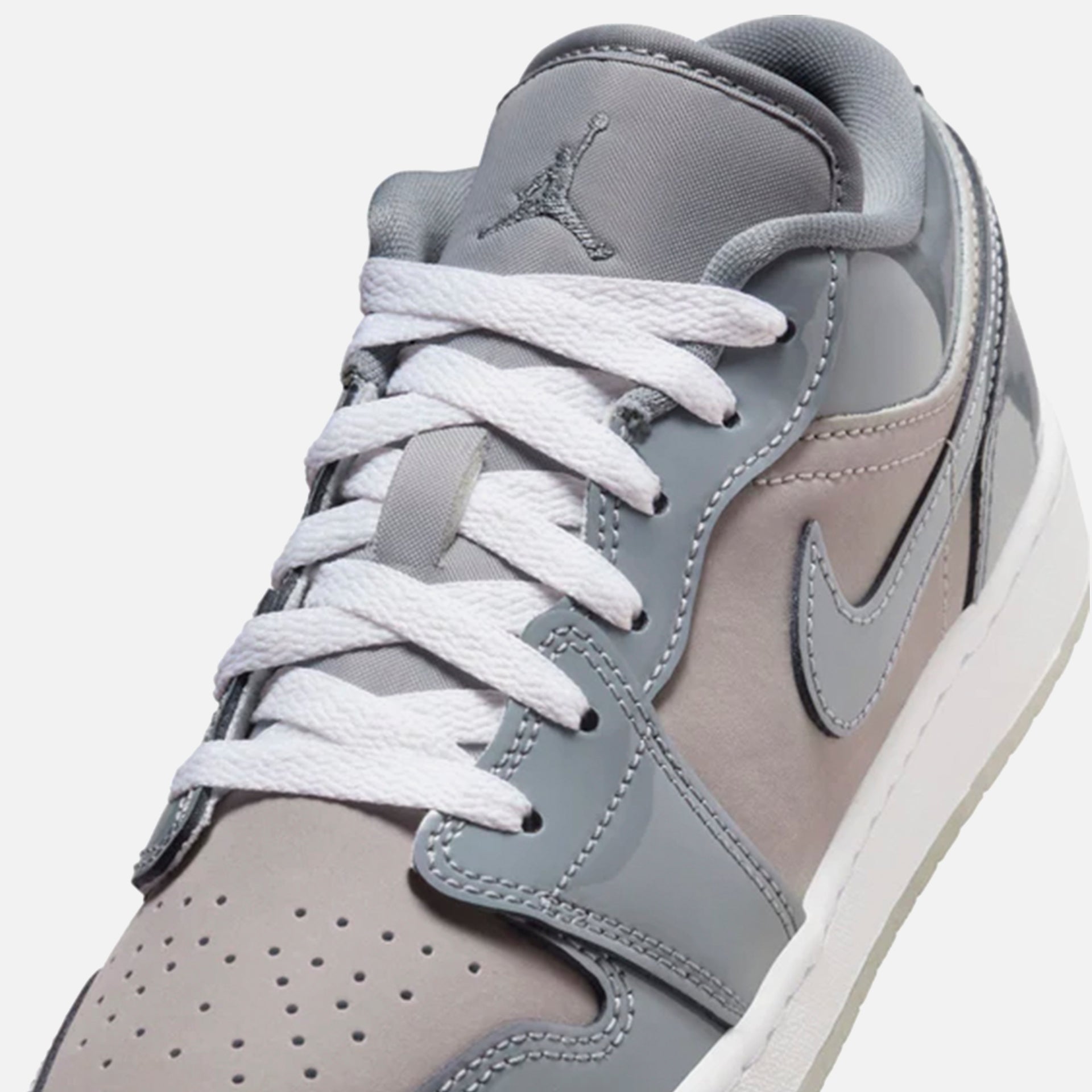 Nike GS Air Jordan 1 Low Se Bg - Medium Grey / White / Cool Grey