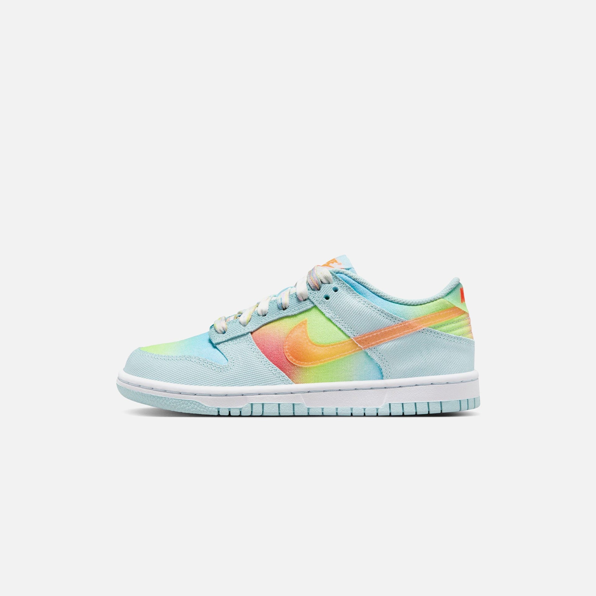 Nike GS Dunk Low - Glacier Blue / Light Lemon Twist / Aquarius Blue / Total Orange