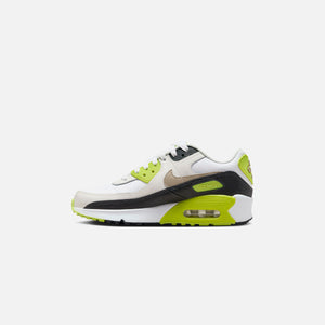 Nike GS Air Max 90 - White / Khaki / Cyber / Dark Smoke Grey