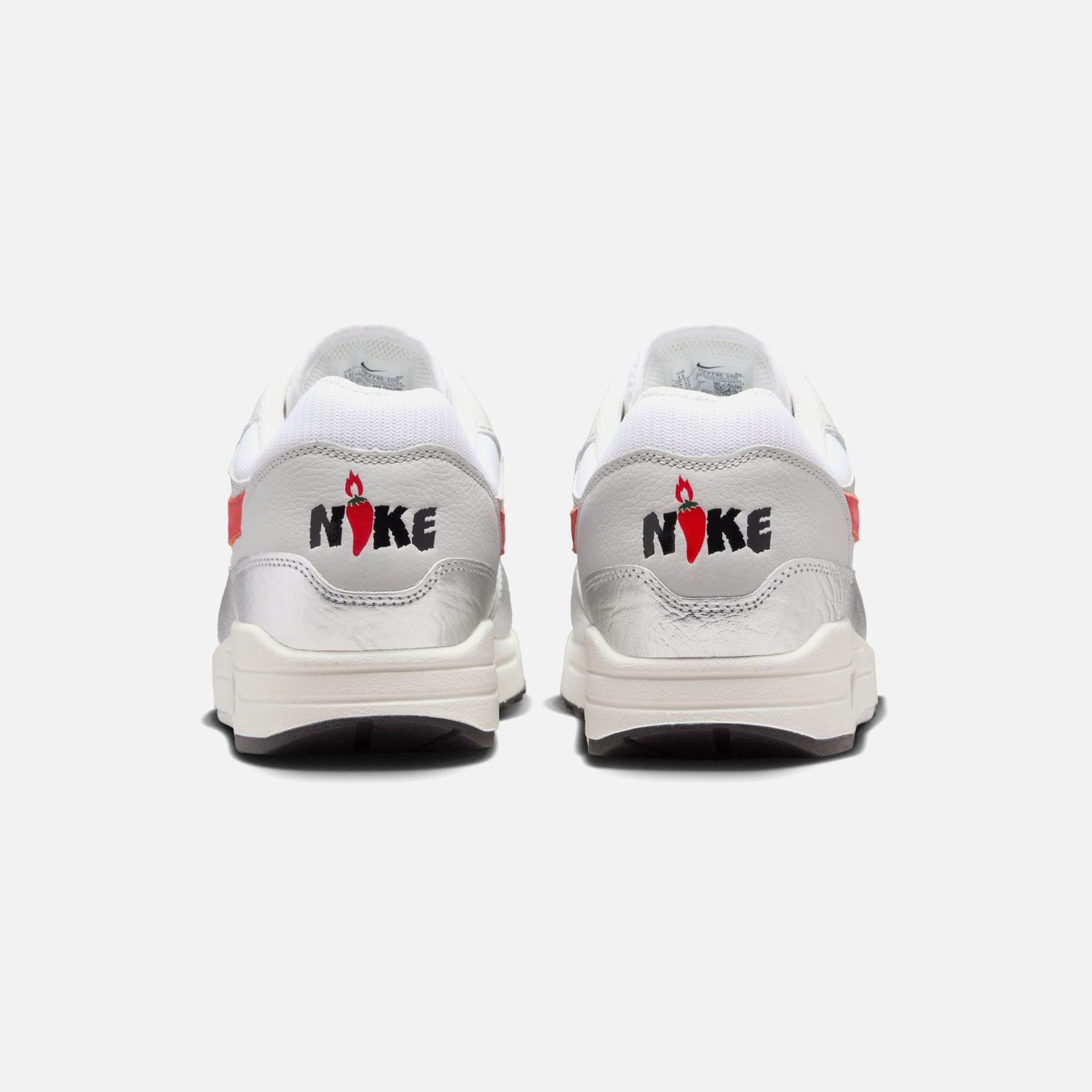 Nike Air Max 1 Premium NB1 - White / Chile Red / Metallic Silver