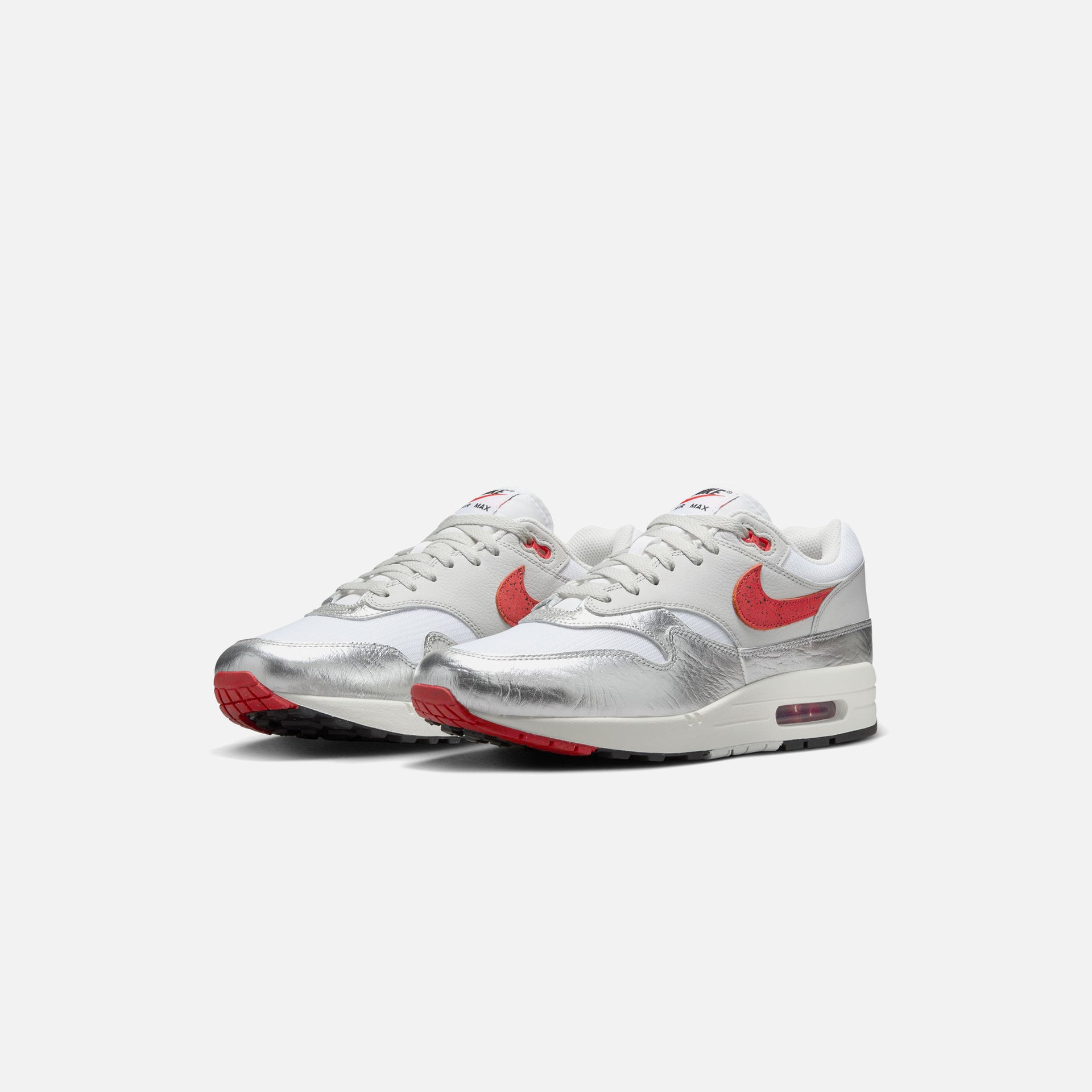 Nike Air Max 1 Premium NB1 - White / Chile Red / Metallic Silver