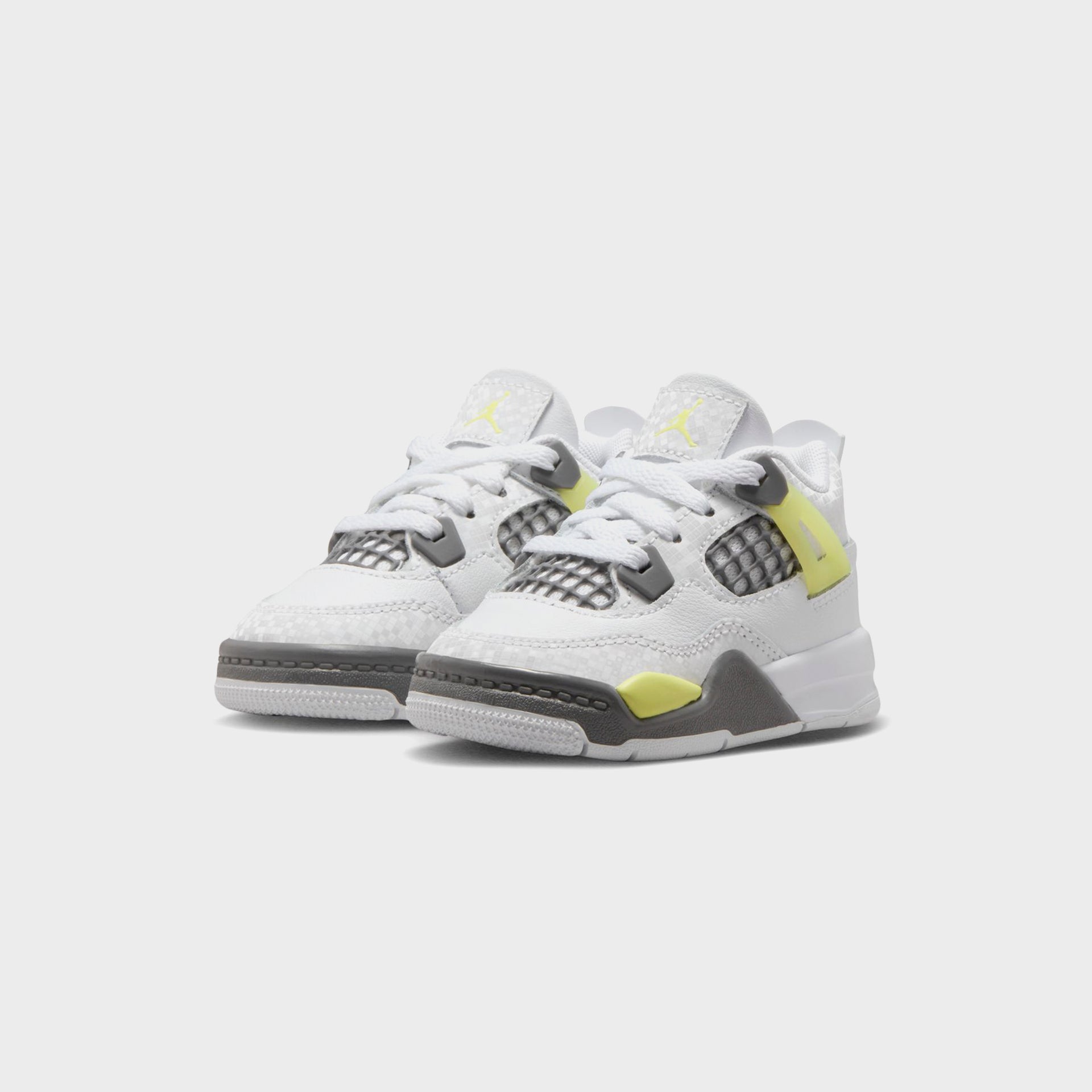 Jordan TD Air Jordan 4 Retro - White / Light Lemon Twist / Light Graphite
