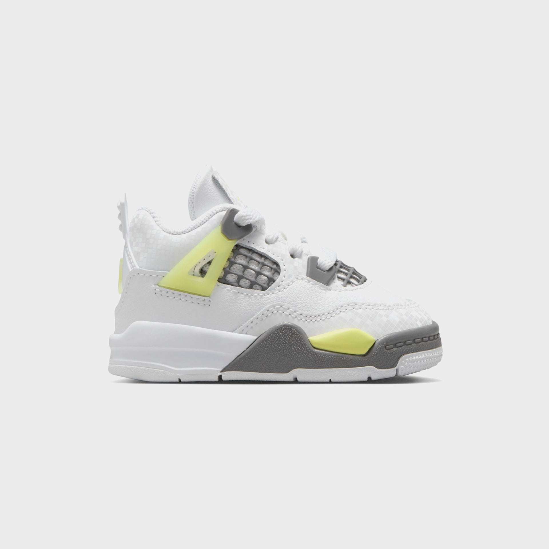 Jordan TD Air Jordan 4 Retro - White / Light Lemon Twist / Light Graphite