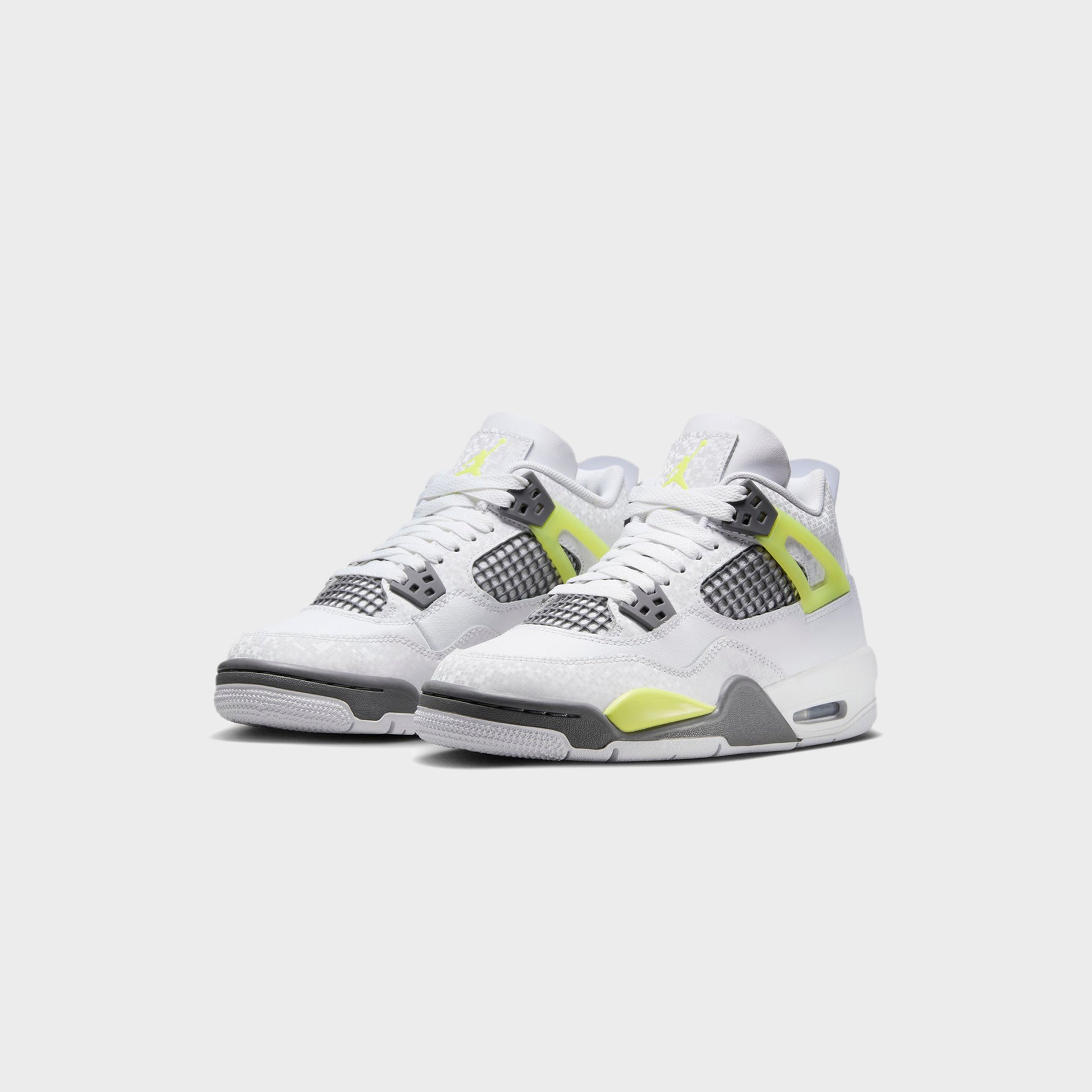 Jordan GS Air Jordan 4 Retro - White / Light Lemon Twist / Light Graphite