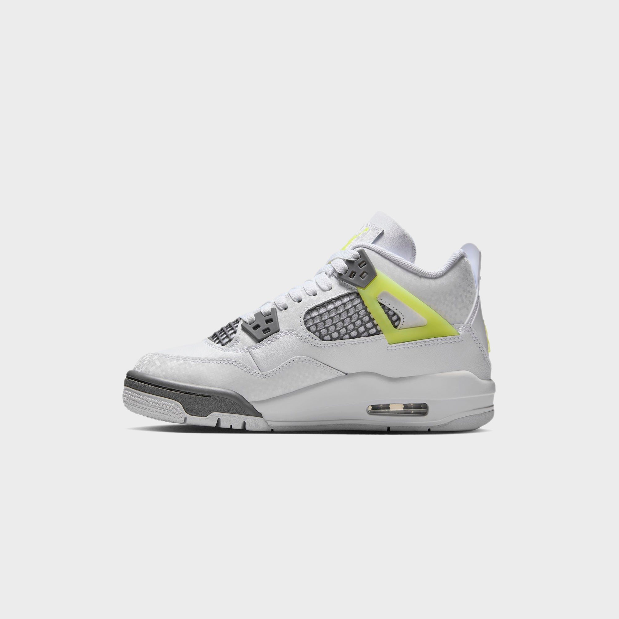 Jordan GS Air Jordan 4 Retro - White / Light Lemon Twist / Light