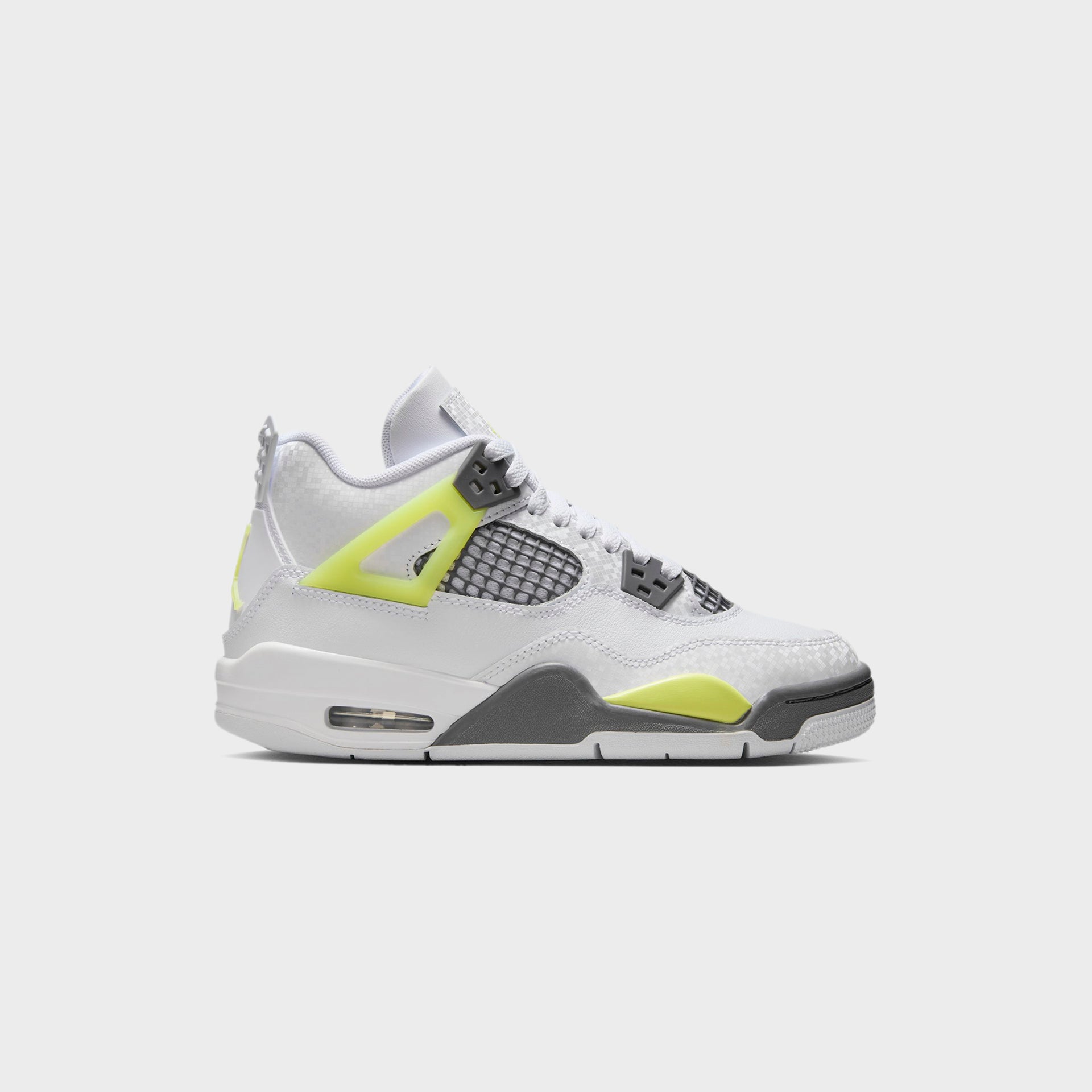 Jordan GS Air Jordan 4 Retro - White / Light Lemon Twist / Light Graphite
