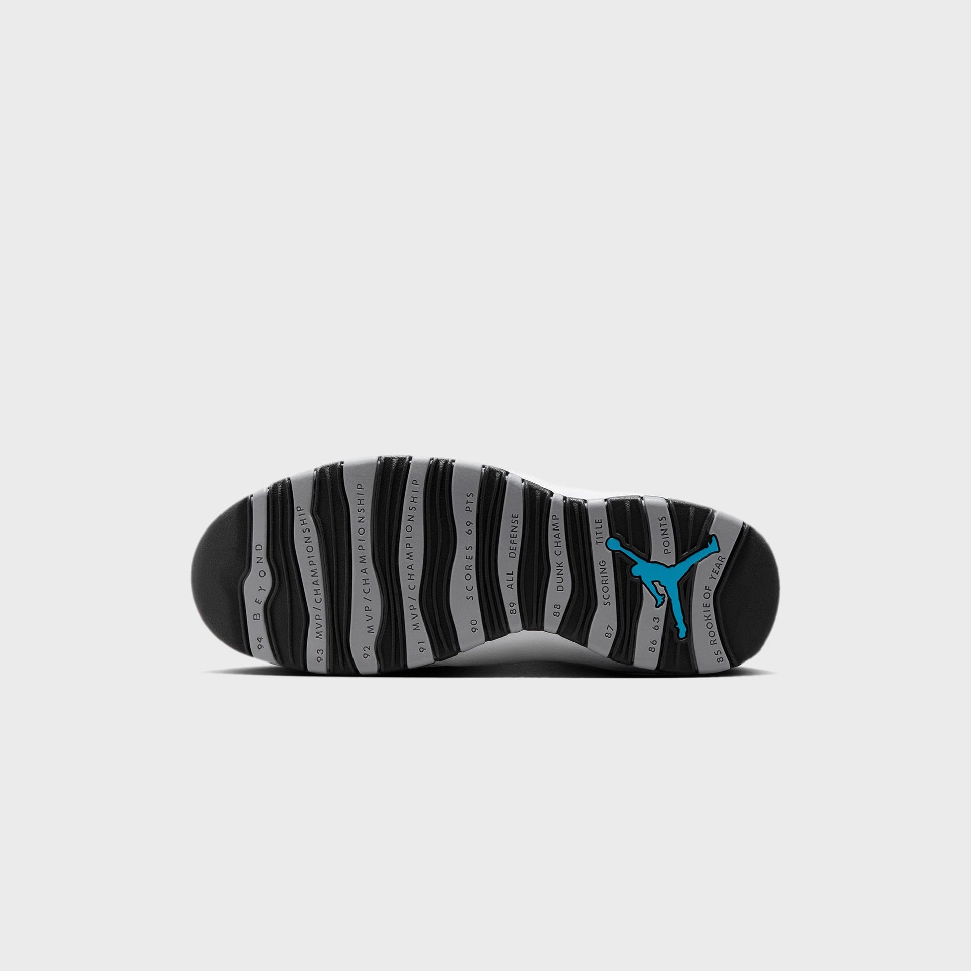 Jordan Air Jordan 10 Retro - White / Black / Light Steel Grey / Dark Powder Blue